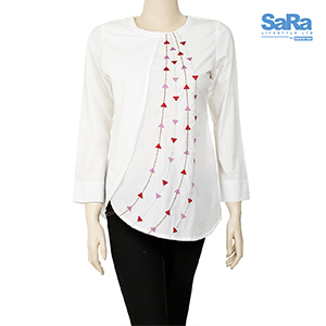 SaRa Ladies Fashion Tops (NWFT64A-White)