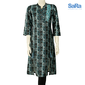 SaRa Ladies Ethnic Mid Length Kurtis (SSIND3-Sapphire)