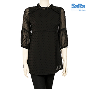 SaRa Ladies Fashion Tops (WFTS71-Black)