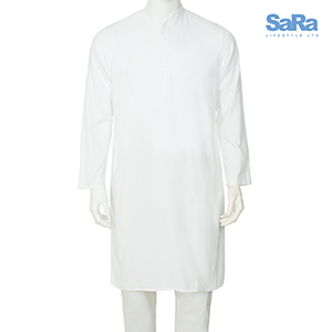 SaRa Men's Panjabi (THMP167-White )