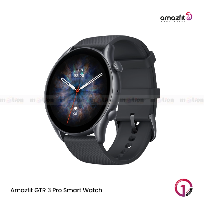 Amazfit GTR 3 Pro Smart Watch with Classic Navigation Crown, B.Phone Call, BioTracker 3.0 & alexa - Brown Leather