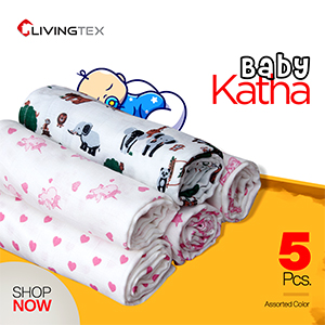 Assorted 5 pcs Baby Swaddle Muslin Blanket