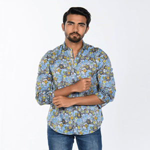 Tropical printed long Sleeve Shirt