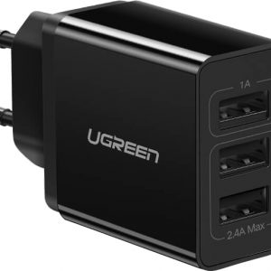 UGREEN 3-Port USB Wall Charger 5V/3.1A (Black)