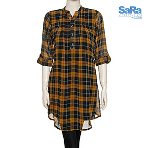SaRa Ladies Fashion Tops (NWFT32B-Yellow print)
