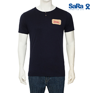 SaRa Men's T -Shirt (MTS41AAA-Navy )
